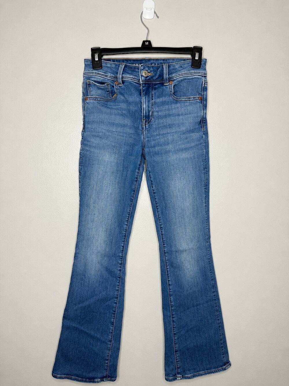 American Eagle Next Level Kick Boot Jeans Size 2 Medium Wash Stretch Denim